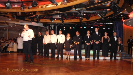 Senior officers of cruise ship Enchantment of the Seas