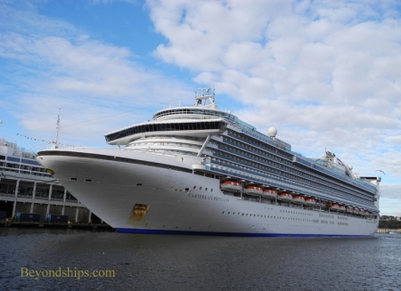Cruise ship Caribbean Princess in New York after Hurricane Sandy